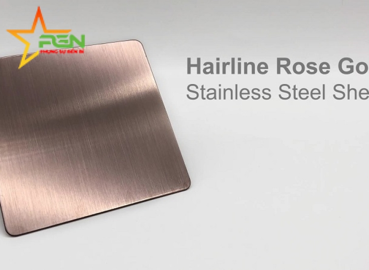 TẤM INOX XƯỚC VÀNG HỒNG