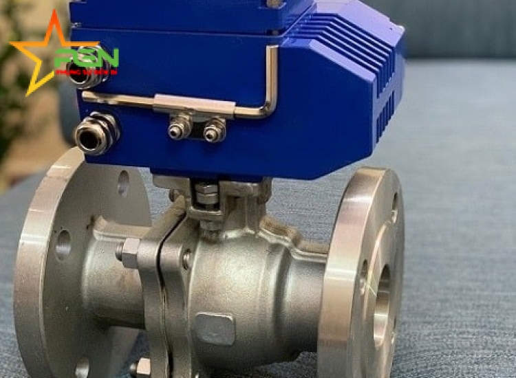 VAN BI INOX 3 THÂN ĐIỀU KHIỂN ĐIỆN NỐI REN