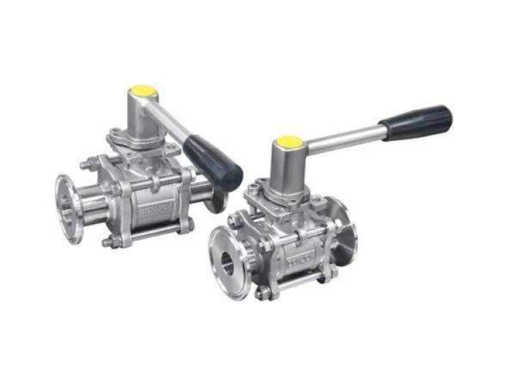 VAN BI INOX VI SINH ĐIỀU KHIỂN KHÍ NÉN- Pneumatic Ball Valves