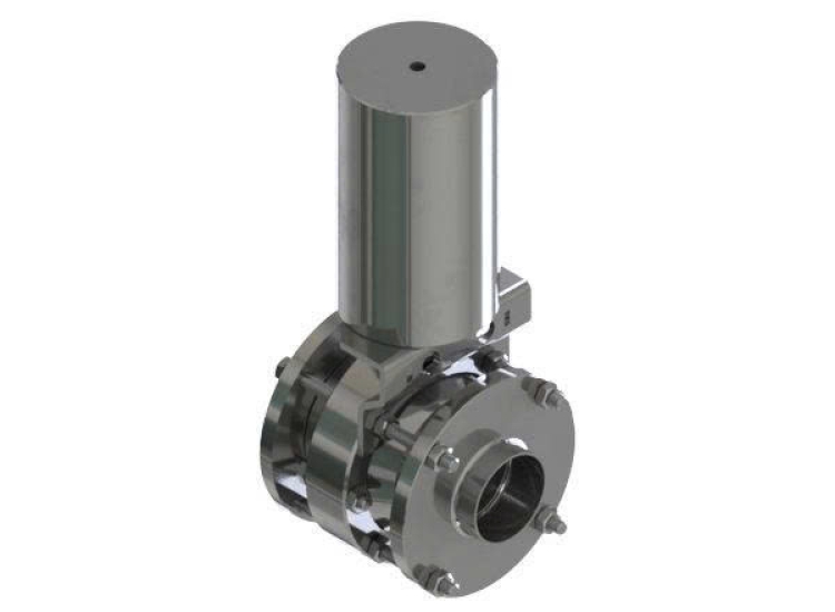 VAN BI INOX VI SINH M&S VỚI BỘ ĐIỀU KHIỂN KHÍ NÉN